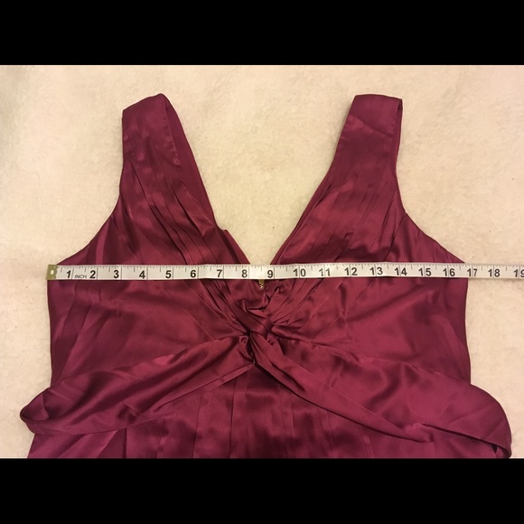 - BCBGMaxAzria fuchsia satin blouse - Picture 8 of 10